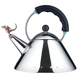 Alessi "Tea Rex", Kettle in 18/10 Stainless Steel Mirror Polished With Handle