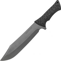 Schrade Leroy 16.5in Stainless Steel Full Tang Fixed Blade Knife with 10.4in Bowie Blade
