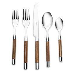 Capdeco Conty Wood Five Piece Place Setting