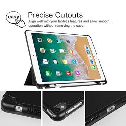 Fintie iPad Pro 10.5 Case with Built-in Apple Pencil Holder - [SlimShell] Ultra Lightweight Standing Protective Cover with Auto Wake / Sleep for Apple iPad Pro 10.5 Inch 2017 Tablet, Black