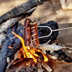 Marshmallow Roasting Sticks-Smores Sticks-Stainless Steel Roasting Sticks-Bonfire Sticks-Campfire Accessories-Сampfire Extendable Forks-Smores Kit-Marshmallow Set-Marshmallow Roaster- Great Gift