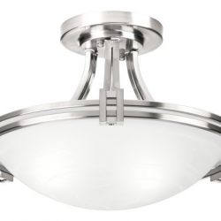 Possini Euro Deco 16" Wide Brushed Nickel Ceiling Light