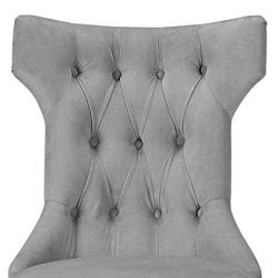 Dorel Living Clairborne Tufted Upholestered Dining Chair, Gray, Set of 2