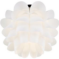 Possini Euro Design White Flower 15 3/4" Wide Ceiling Light