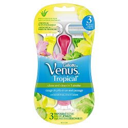 Gillette Venus Women's 3 Blade Disposable Razor, Tropical