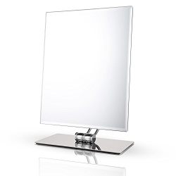 Miusco Tabletop Vanity Makeup Mirror, 10.2 x 8.2 inch, Rectangle, Chrome