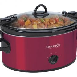 Crock-Pot 6-Quart Cook & Carry Oval Manual Portable Slow Cooker, Red