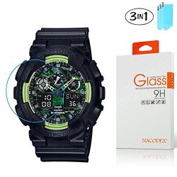 [3-Pack] Nacodex For CASIO G-SHOCK HD Clear Tempered Glass Screen Protector with Lifetime Replacement Warranty
