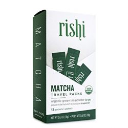 Rishi Matcha Travel Packs, Organic Green Tea Powder, 12 Packets