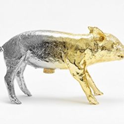 Reality Bank in the Form of a Pig Piggy by Areware, Gold/Silver Gradient