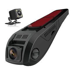 Pruveeo F5-Dual FHD 1080P Dash Cam Front and Rear Dual Camera for Cars Driving Recorder DVR