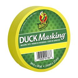 Duck Masking Yellow Color Masking Tape, .94-Inch by 30 Yards