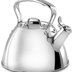 All-Clad Stainless Steel Specialty Cookware Tea Kettle, 2-Quart, Silver