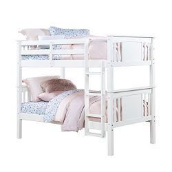 Dorel Living Dylan Bunk Bed, Twin, White