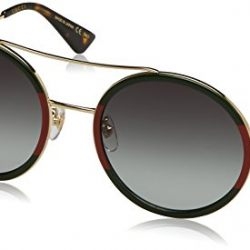 Gucci Womens Round Sunglasses, Gold/Green, OS