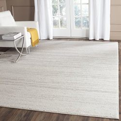 Safavieh Adirondack Collection Ivory and Silver Modern Area Rug (9' x 12')