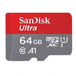 Sandisk Ultra 64GB Micro SDXC UHS-I Card with Adapter -  100MB/s U1 A1 - SDSQUAR-064G-GN6MA