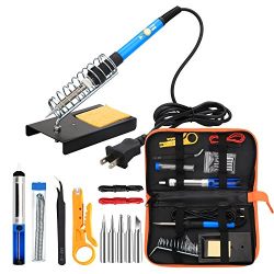 ANBES Soldering Iron Kit Electronics, 60W Adjustable Temperature Welding Tool