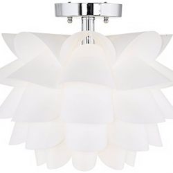 Possini Euro Design White Flower 15 3/4" Wide Ceiling Light