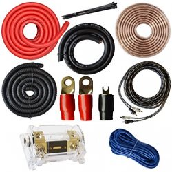 SoundBox Connected 0 Gauge Amp Kit Amplifier Install Wiring 1/0 Ga Pro Installation Cables 5000W