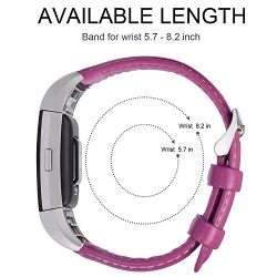 Fullmosa Fitbit Charge 2 Band/Fitbit Charge 2 Strap/Wristbands/Fitbit Charge 2 Replacement/Fitbit Charge 2 Accessories, Genuine Leather strap for Fitbit Charge 2, Rosy