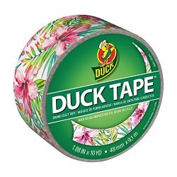 Duck Brand Single Roll Printed Duct Tape, 1.88" x 10 yd, Tropics