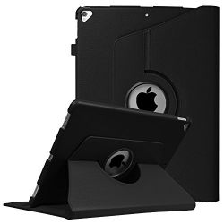 Fintie iPad Pro 12.9 Case - 360 Degree Rotating Stand Case with Smart Protective Cover Auto Sleep / Wake Feature for Apple Pro 12.9 (1st Gen 2015) / iPad Pro 12.9 (2nd Gen 2017), Black