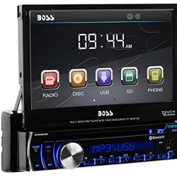 BOSS Audio Single Din, Touchscreen, Bluetooth, DVD/CD/MP3/USB/SD AM/FM Car Stereo