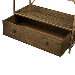 Dorel Living Moriah Pyramid Bookcase Etagere, Brass