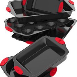 Vremi 6 Piece Nonstick Bakeware Set - Baking Sheet with Cake Loaf and Muffin Pans