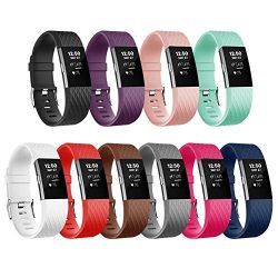 iGK For Fitbit Charge 2 Bands, Adjustable Replacement Bands with Metal Clasp for Fitbit Charge 2 Wristbands Special Edition 10 Colors Small