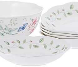 Lenox Butterfly Meadow 7 Piece Pasta/Salad Set White Dinnerware