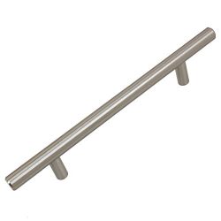 GlideRite Hardware 5 inch Cc Stainless steel 8 inch Long Solid Handle bar Pulls 10 Pack