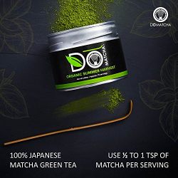 DoMatcha - Organic Summer Harvest Matcha Powder, Authentic Japanese Green Tea Rich with Antioxidants and L-Theanine, Gluten Free and Kosher, 75 Servings (2.82 oz)