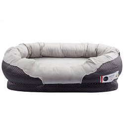 BarksBar Large Gray Orthopedic Dog Bed