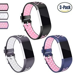 Hotodeal [Pack of 3] For Fitbit Charge 2 Band