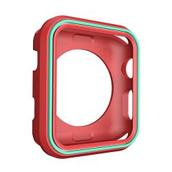 AWINNER Colorful Case for Apple Watch 38mm,Shock-proof and Shatter-resistant Protective iwatch Silicone Case for Apple Watch Series 3,Series 2,Series 1, Nike+,Sport,Edition (12-Colour)