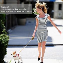 Dogloveit Retractable Dog Leash, 10Ft Flexi Retractable Dog Leash for Small Medium Dogs Under 35 lbs