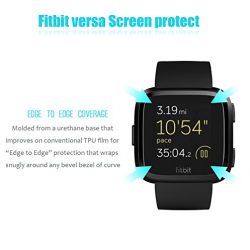 Aresh for Fitbit Versa Screen Protector [6-PACK], Fitbit Versa Screen Protectors Full Coverage Screen HD Clear Film Anti-Bubble Versa Screen Films