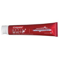 Colgate Optic White Whitening Toothpaste, Sparkling Mint - 6.3 ounce (3 Pack)
