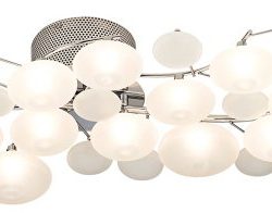 Possini Euro Lilypad 30" Wide Etched Glass Ceiling Light