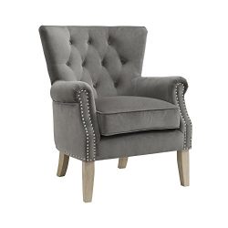 Dorel Living Accent Chair, Gray