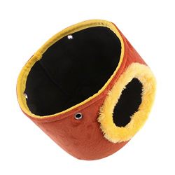 Winomo Squirrel Chinchilla Guinea Pig Rat Small Animals Snuggle Hammock Hanging Snuggle Cave Hut - Size L