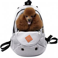 Scheppend Latest Style Canvas Pet Carrier Backpack for Dogs Cats Portable Outdoor Travel Carrier Bag, Fit for Traveling Hiking Camping.