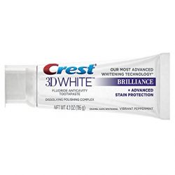Crest 3D White Brilliance Vibrant Peppermint Toothpaste, 4.1 oz Twin Pack