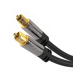 KabelDirekt Optical Digital Audio Cable (10 Feet) Home Theater Fiber Optic Toslink Male to Male