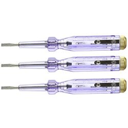Slotted Voltage Test Electroprobe Screwdriver 3 Pc