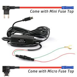 Hard Wire Kit for Dash Cam – 13ft Cable with Fuse Protection & Mini USB Port for Secure Power