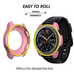 AWINNER Case for Gear S3 Frontier SM-R760, Shock-proof and Shatter-resistant Protective Band Cover Case for Samsung Gear S3 Frontier SM-R760 Smartwatch (3-Black-New)