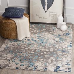 Safavieh Monaco Collection Modern Abstract Grey and Light Blue Area Rug (8' x 11')